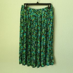 Dana Buchman Orchid Pleated Midi Skirt